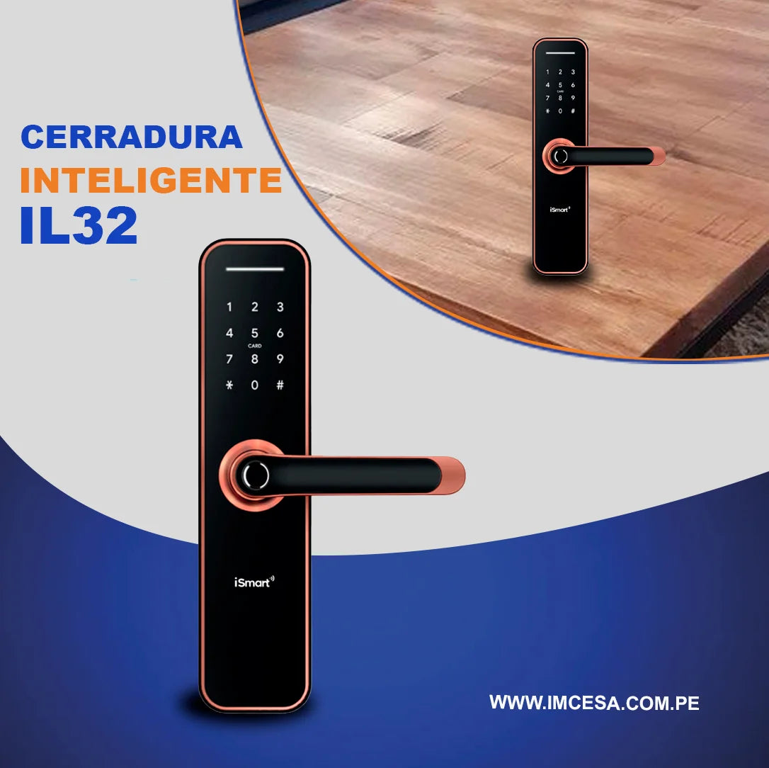 CERRADURA BLUETOOTH IL32 MEDIANA – COBRE