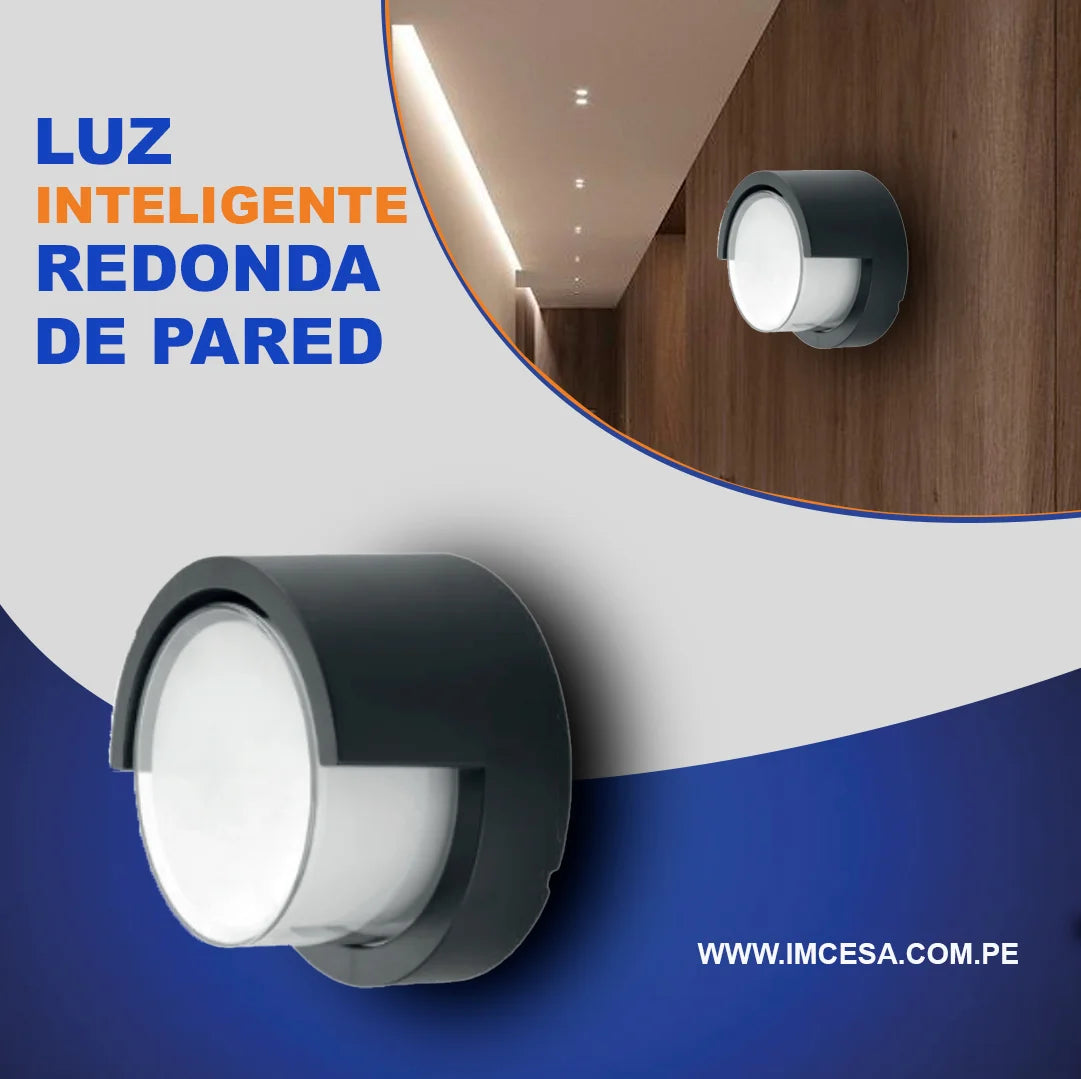 Luz inteligente redonda de pared