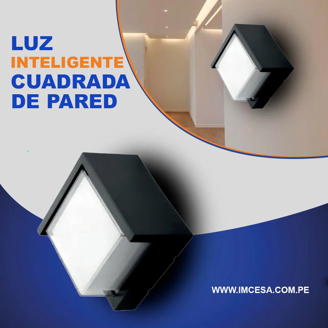 Luz inteligente cuadrada de pared